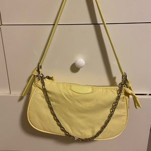 Mango yellow baguette bag